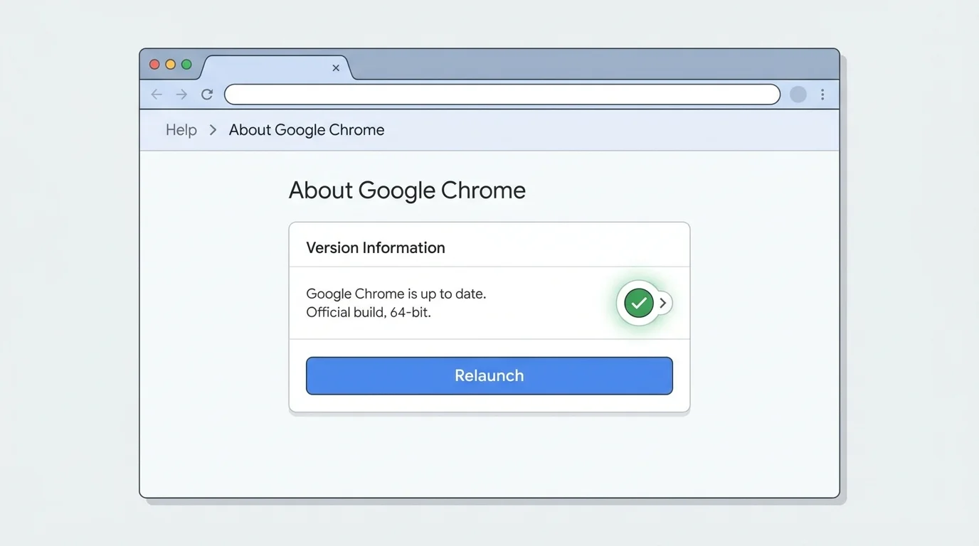Chrome menu with Help and About Google Chrome highlighted